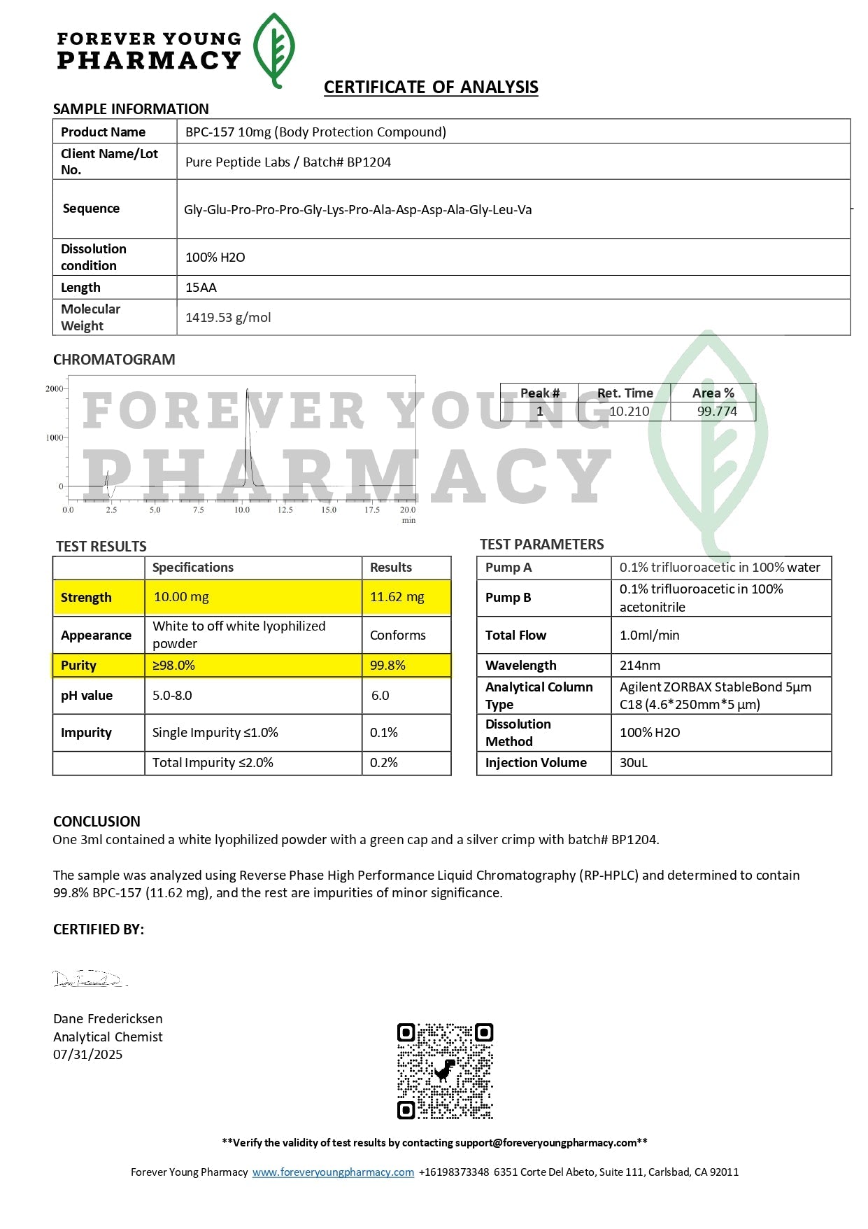BPC - 157 - Pure Peptide Labs