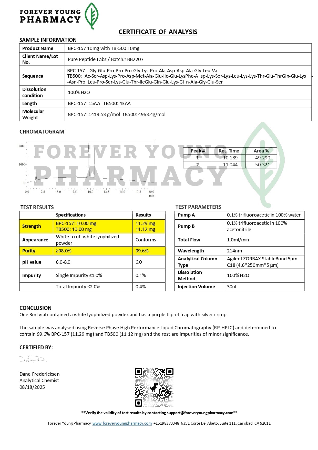 BPC - 157/TB - 500 Blend - Pure Peptide Labs