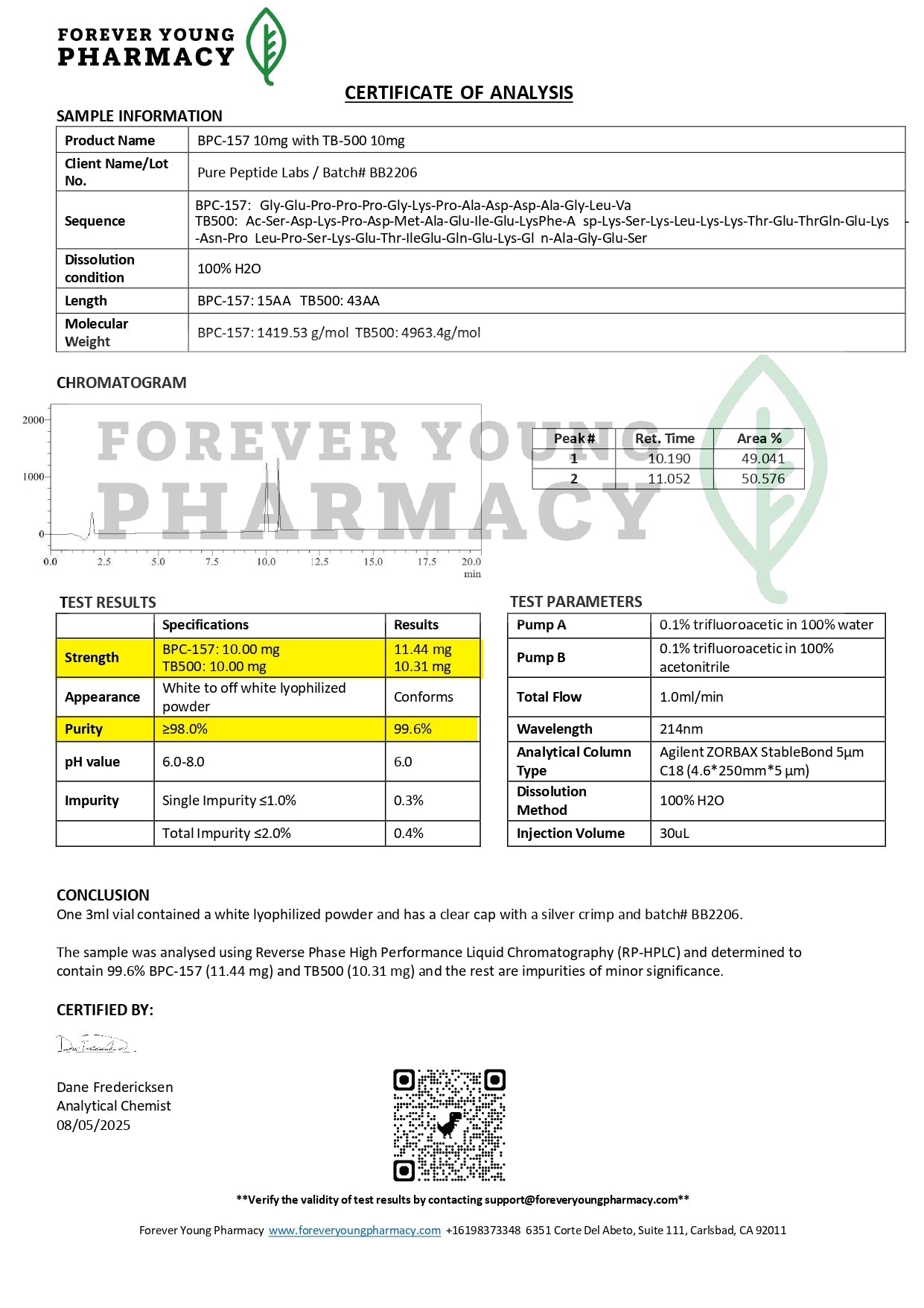 BPC - 157/TB - 500 Blend - Pure Peptide Labs