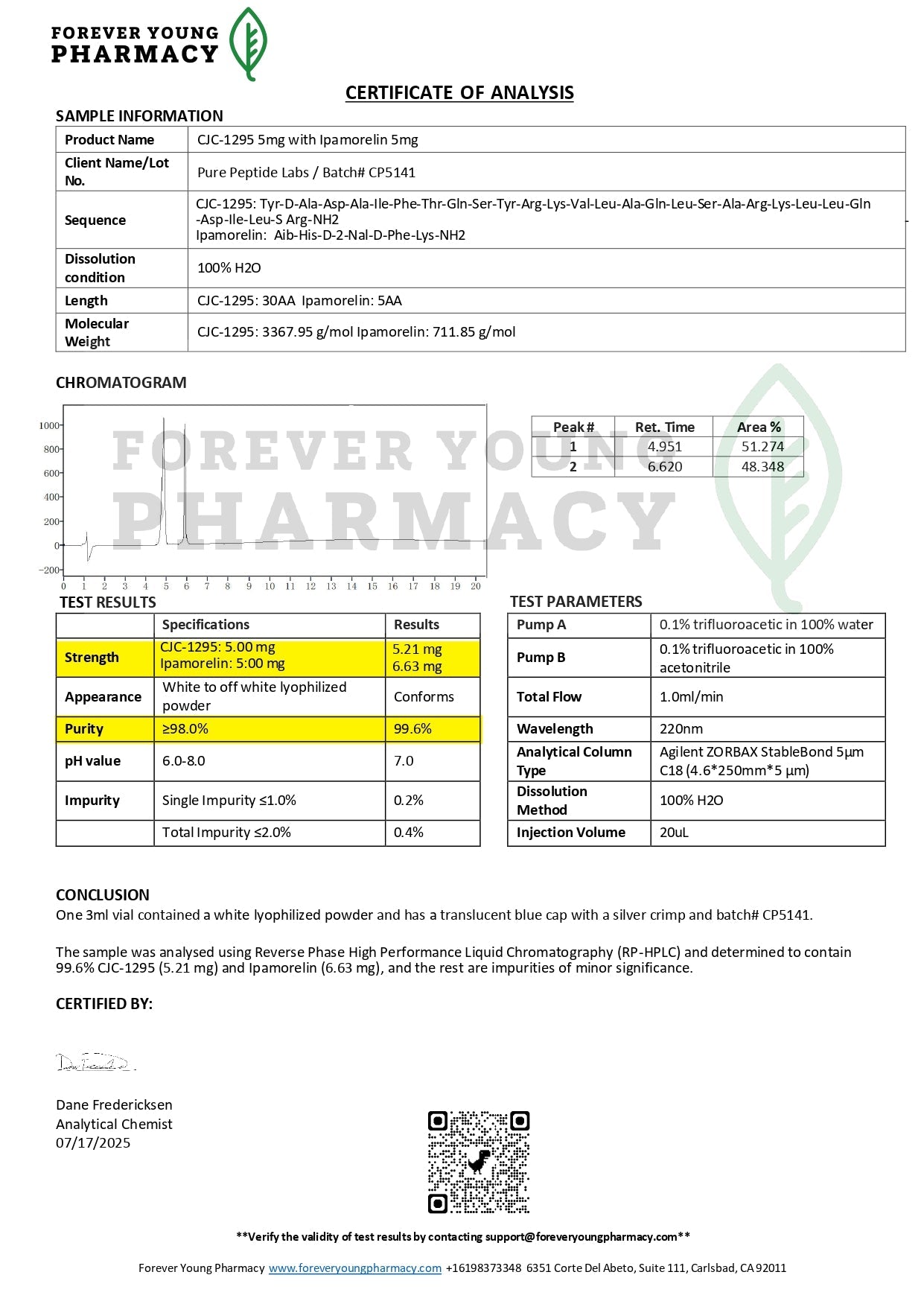 CJC/Ipamorelin (No DAC) - Pure Peptide Labs