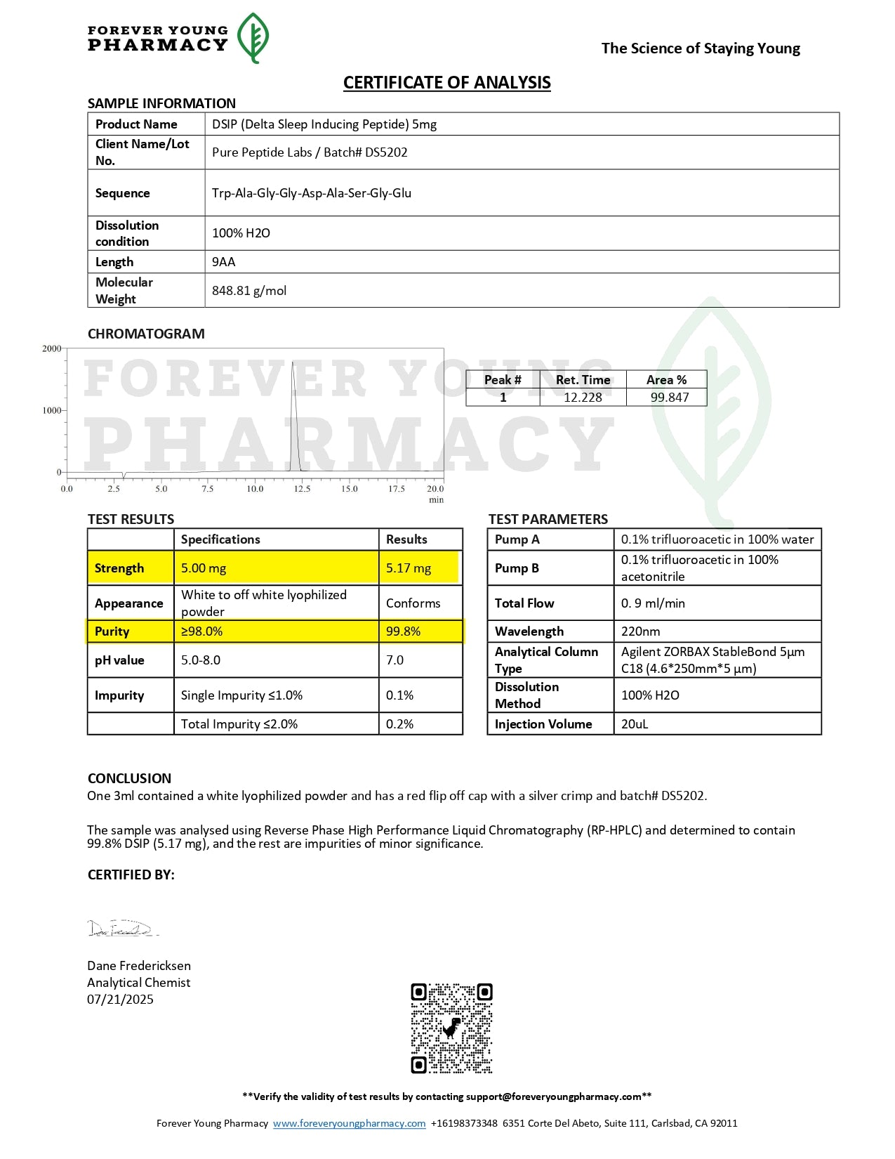 DSIP - Pure Peptide Labs