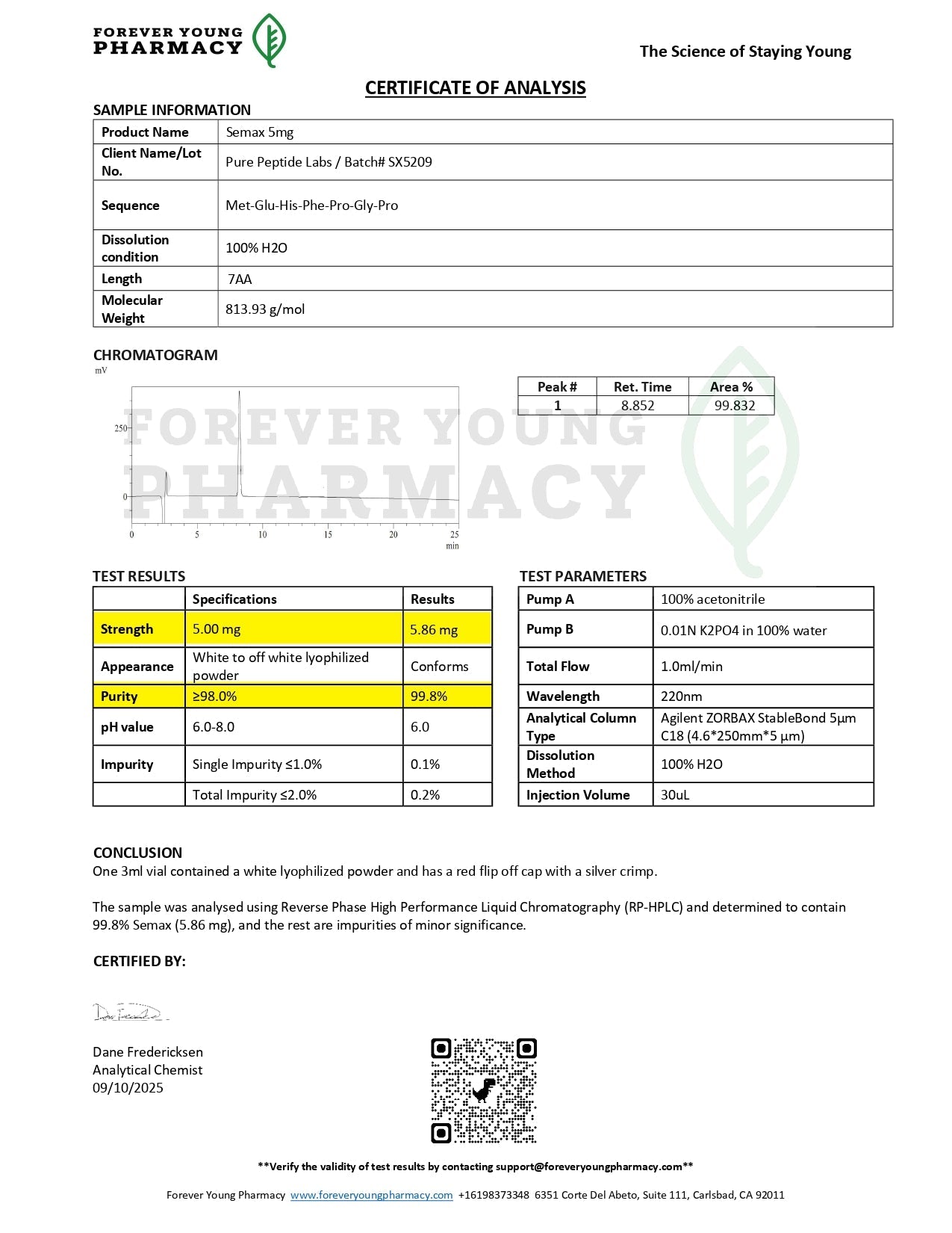 Semax - Pure Peptide Labs