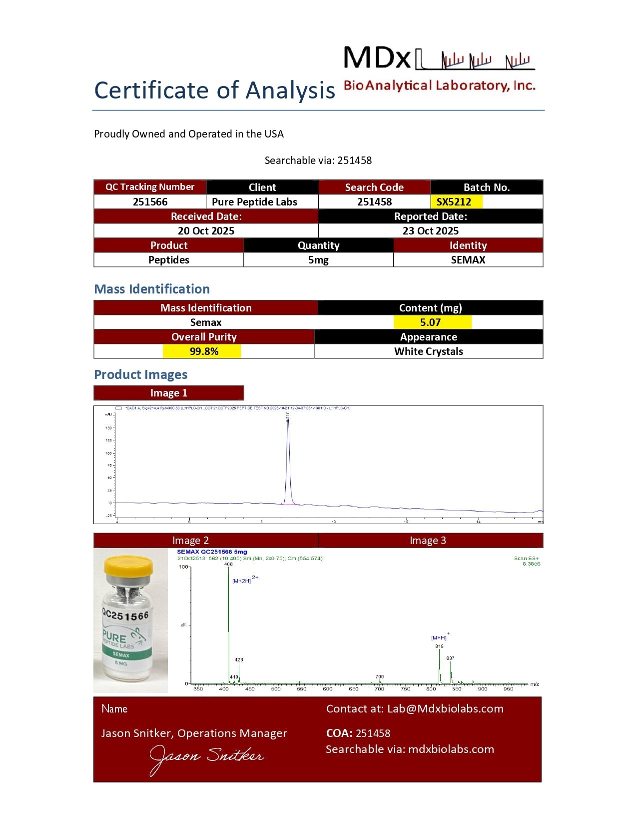 Semax - Pure Peptide Labs