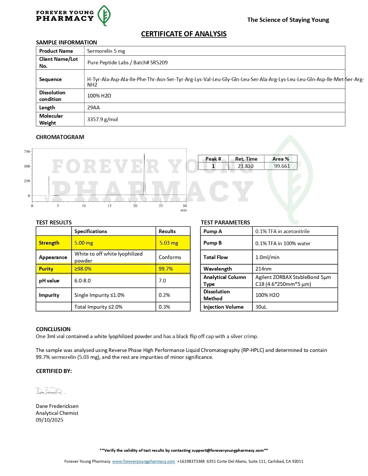 Sermorelin - Pure Peptide Labs