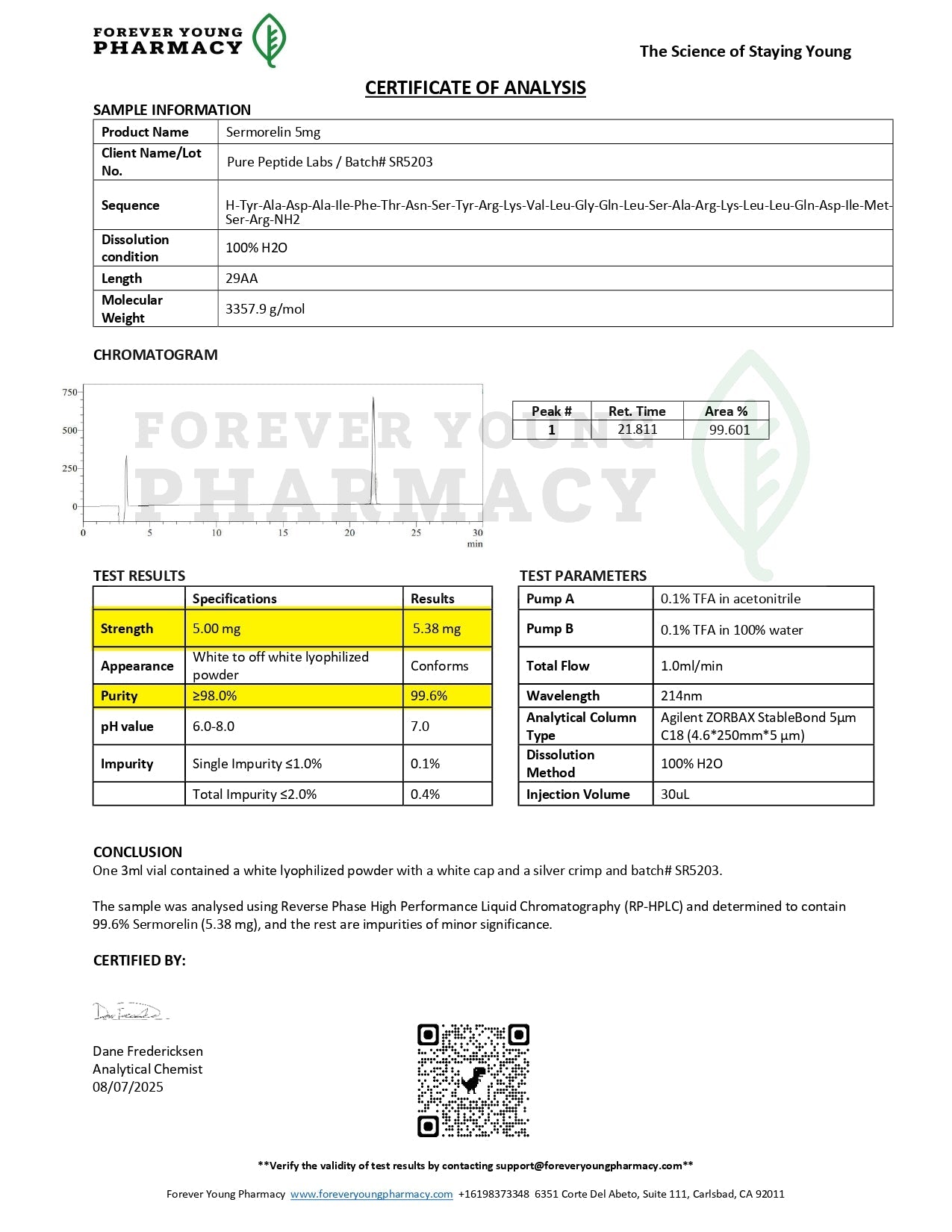 Sermorelin - Pure Peptide Labs