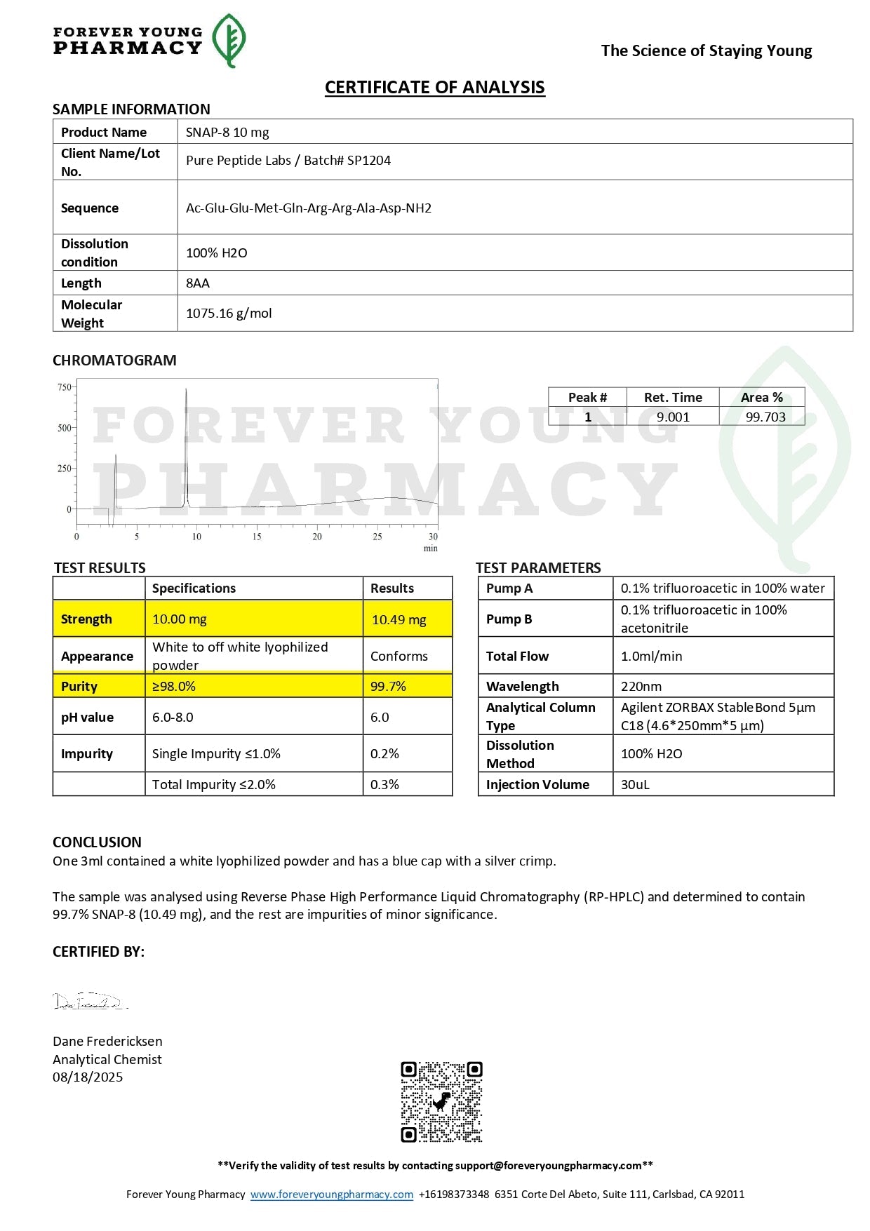 SNAP - 8 - Pure Peptide Labs