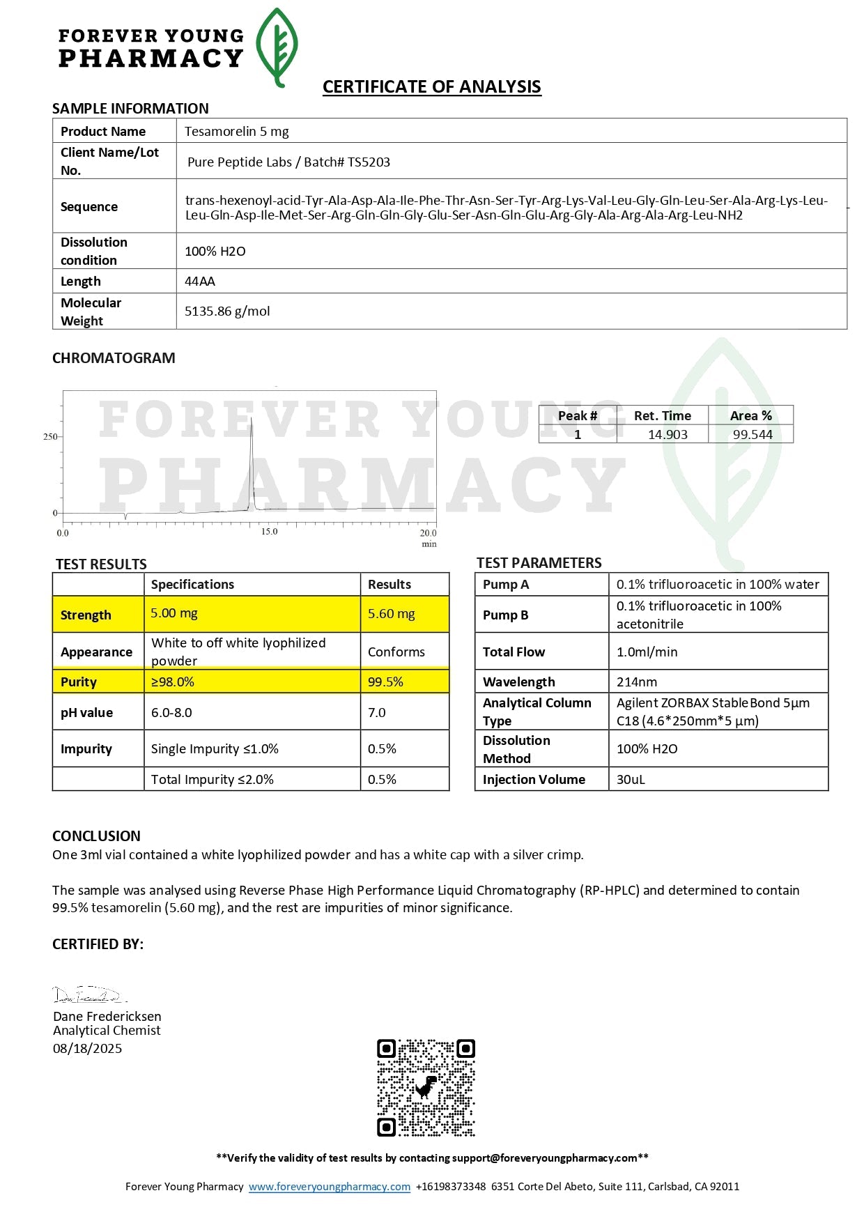 Tesamorelin - Pure Peptide Labs