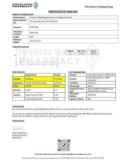 5 - Amino - 1MQ - Pure Peptide Labs