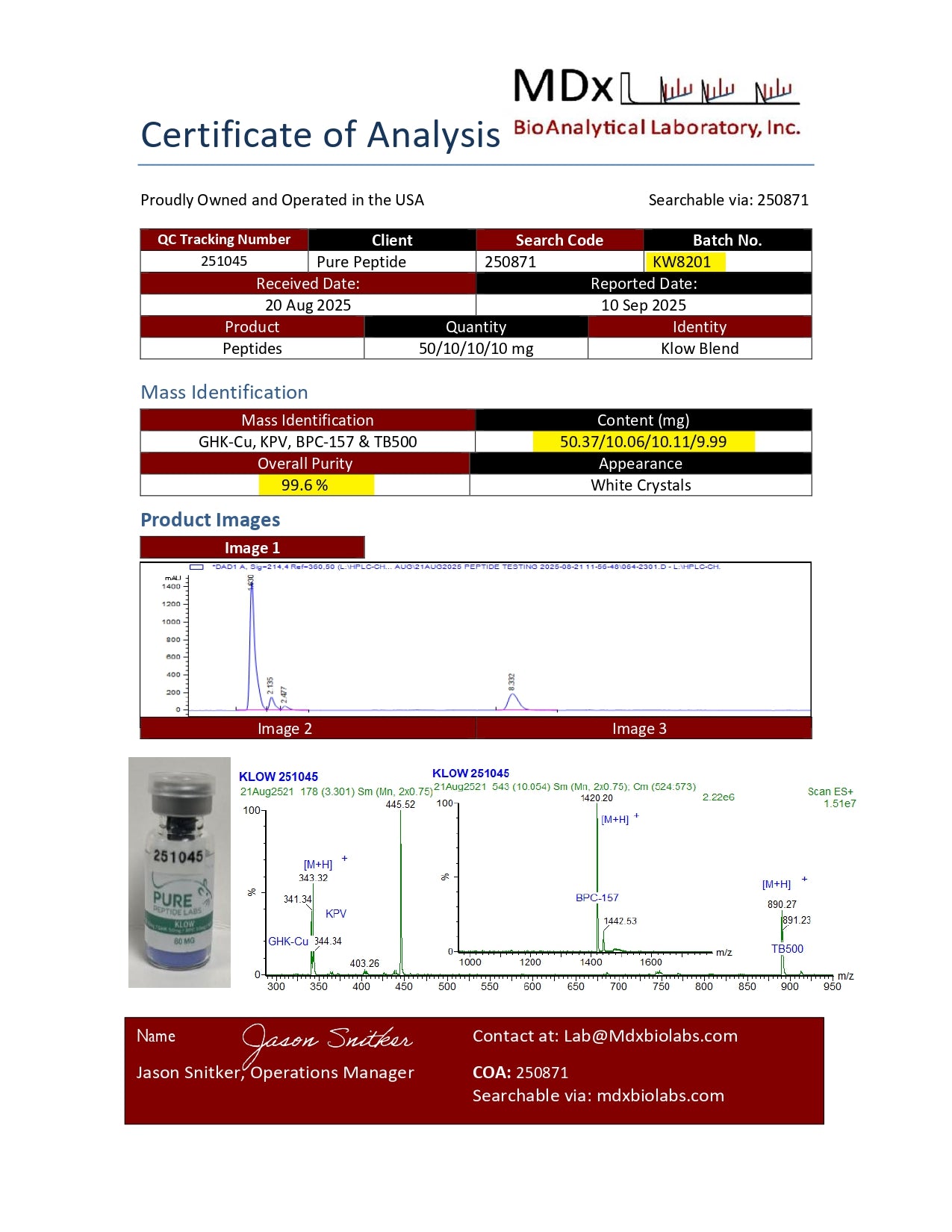 KLOW Blend (KPV/GHK-Cu/BPC-157/TB-500)