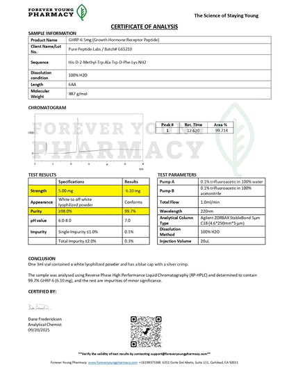 GHRP - 6 - Pure Peptide Labs