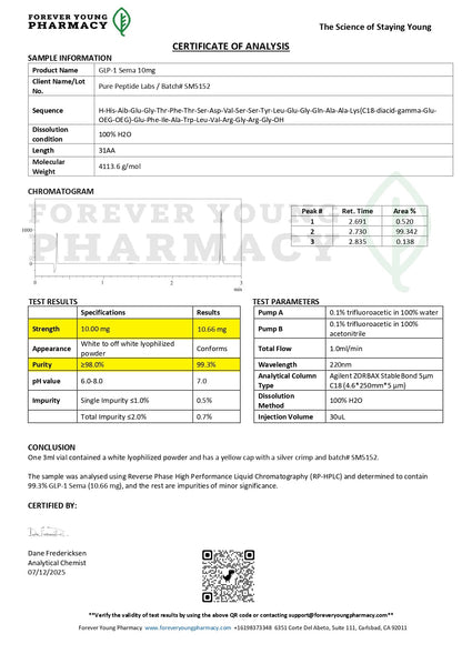 GLP - 1SEMA - Pure Peptide Labs