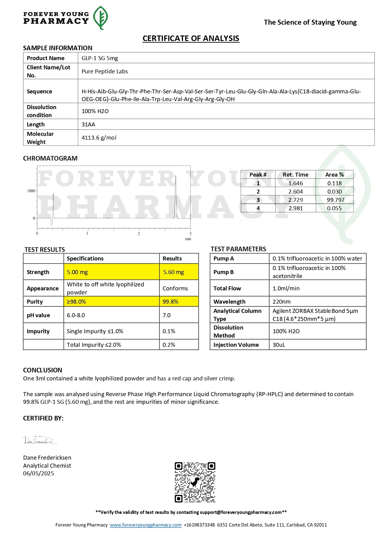 GLP - 1SEMA - Pure Peptide Labs
