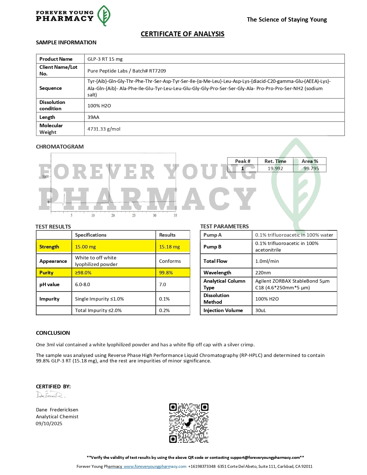 GLP - 3RT - Pure Peptide Labs