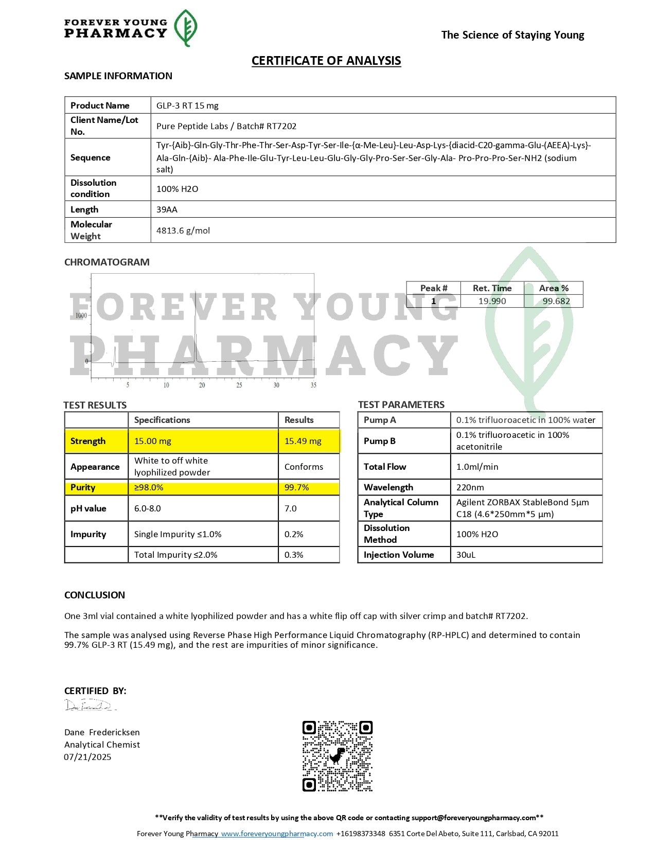 GLP - 3RT - Pure Peptide Labs