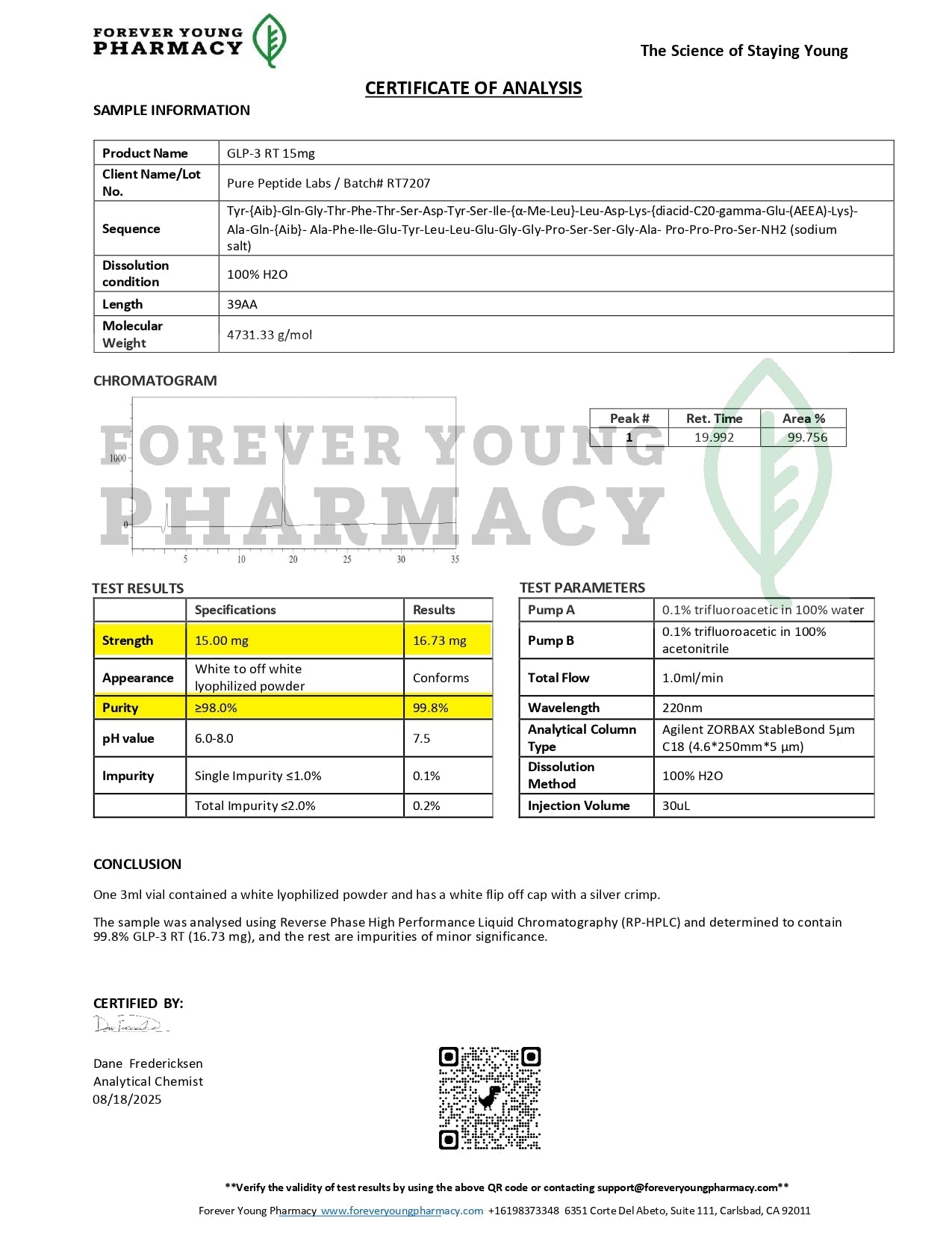 GLP - 3RT - Pure Peptide Labs