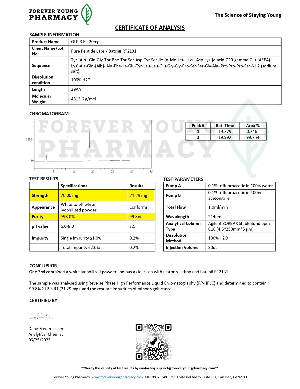 GLP - 3RT - Pure Peptide Labs