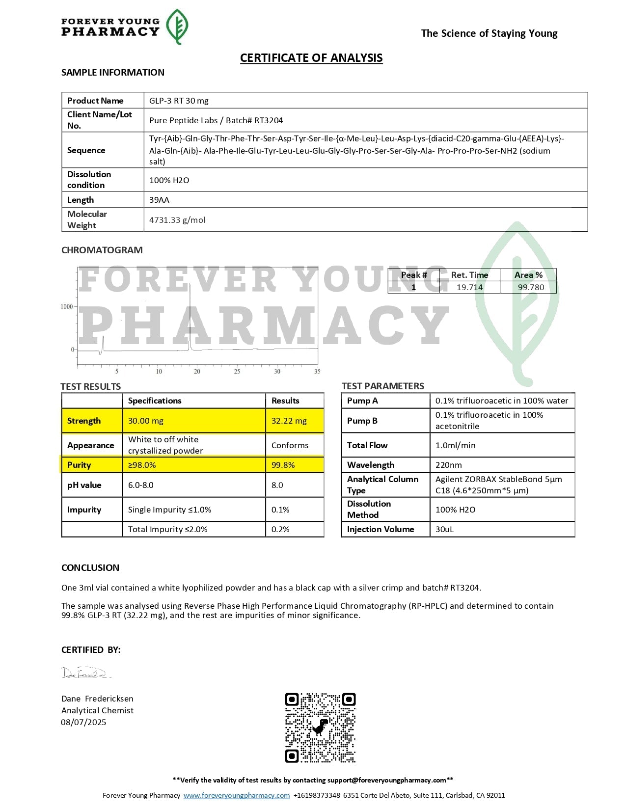GLP - 3RT - Pure Peptide Labs