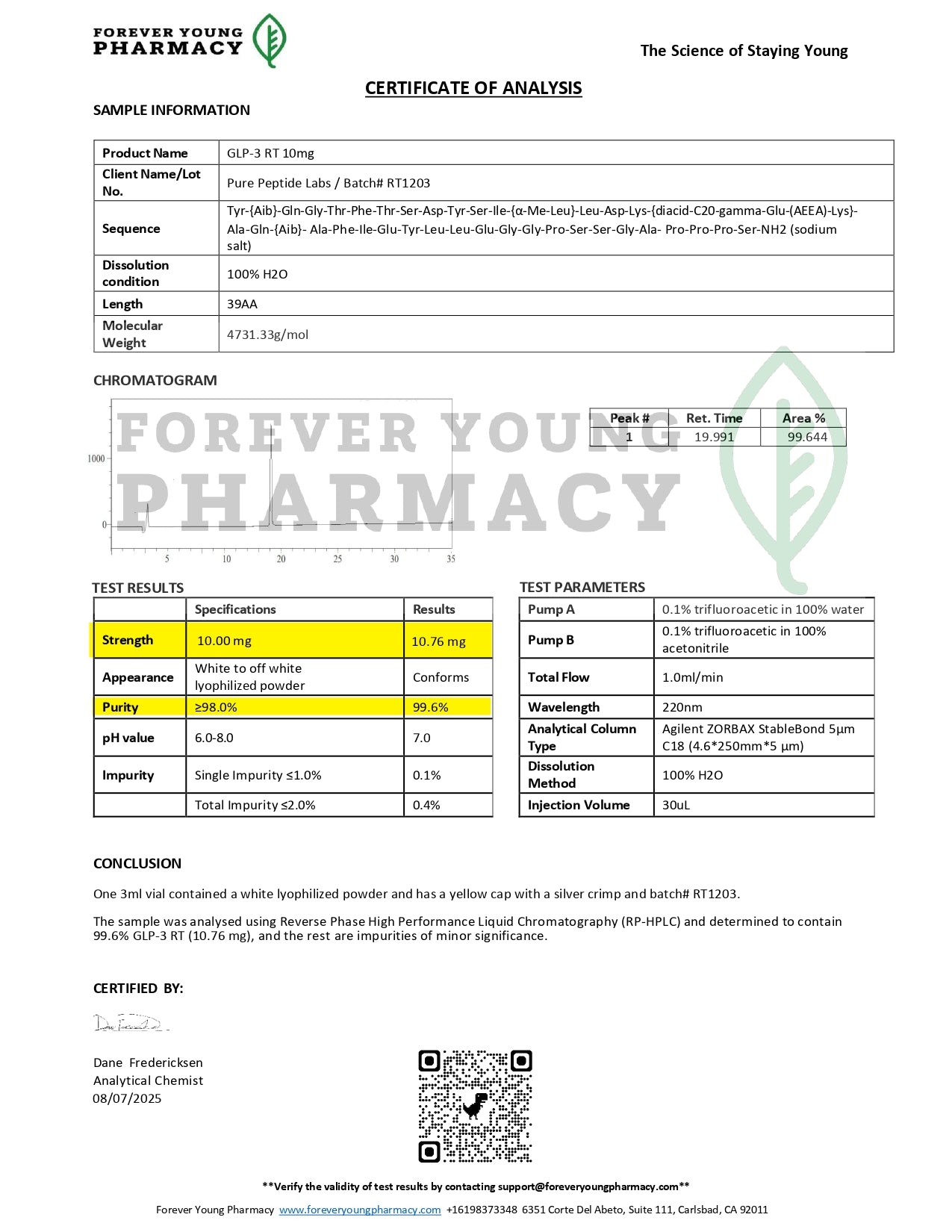 GLP - 3RT - Pure Peptide Labs