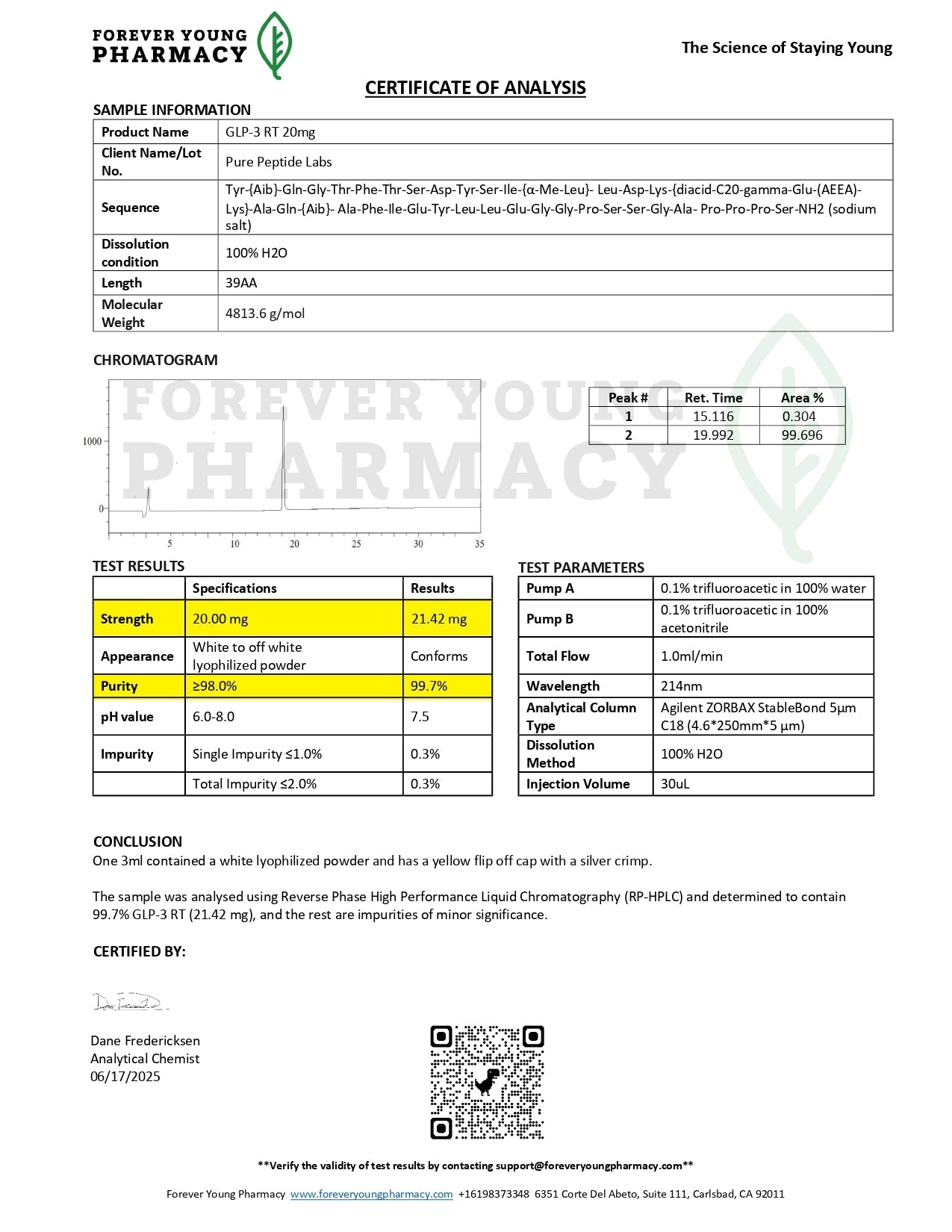 GLP - 3RT - Pure Peptide Labs