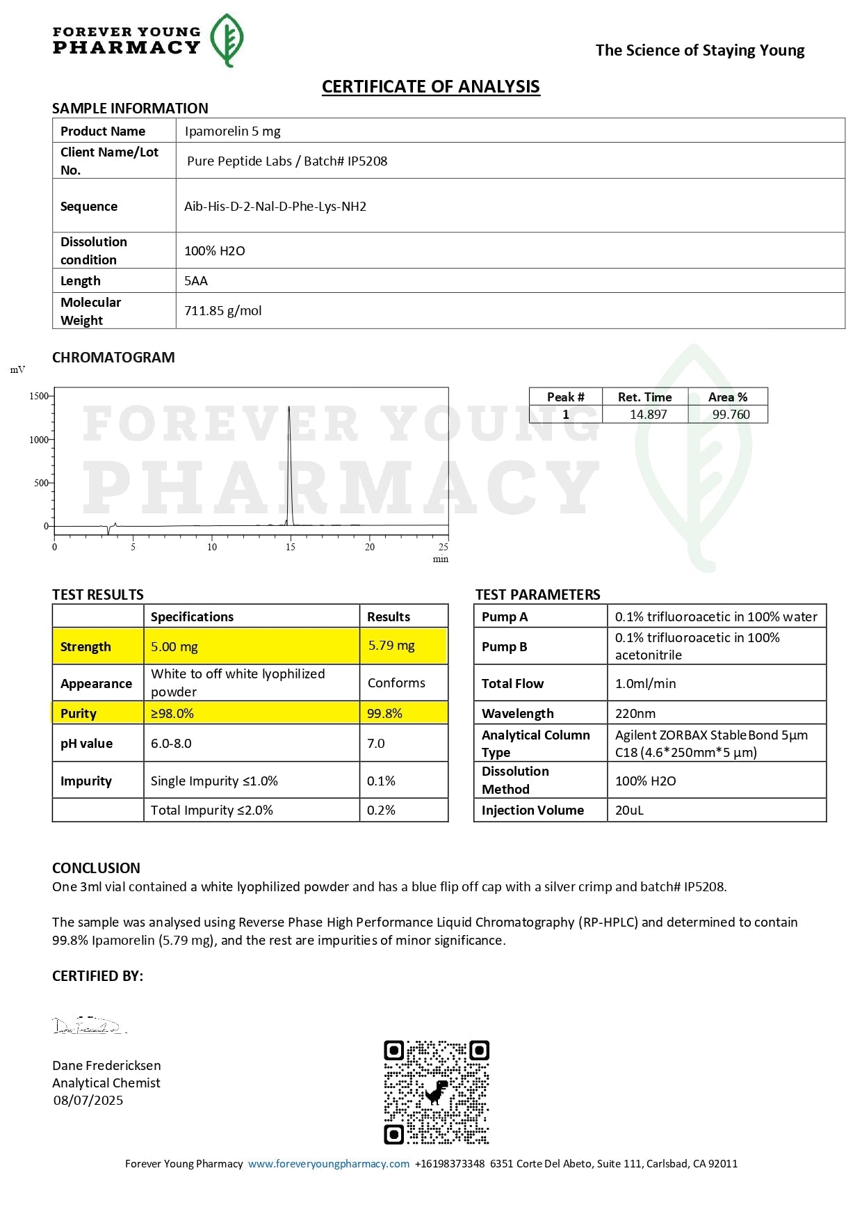 Ipamorelin - Pure Peptide Labs