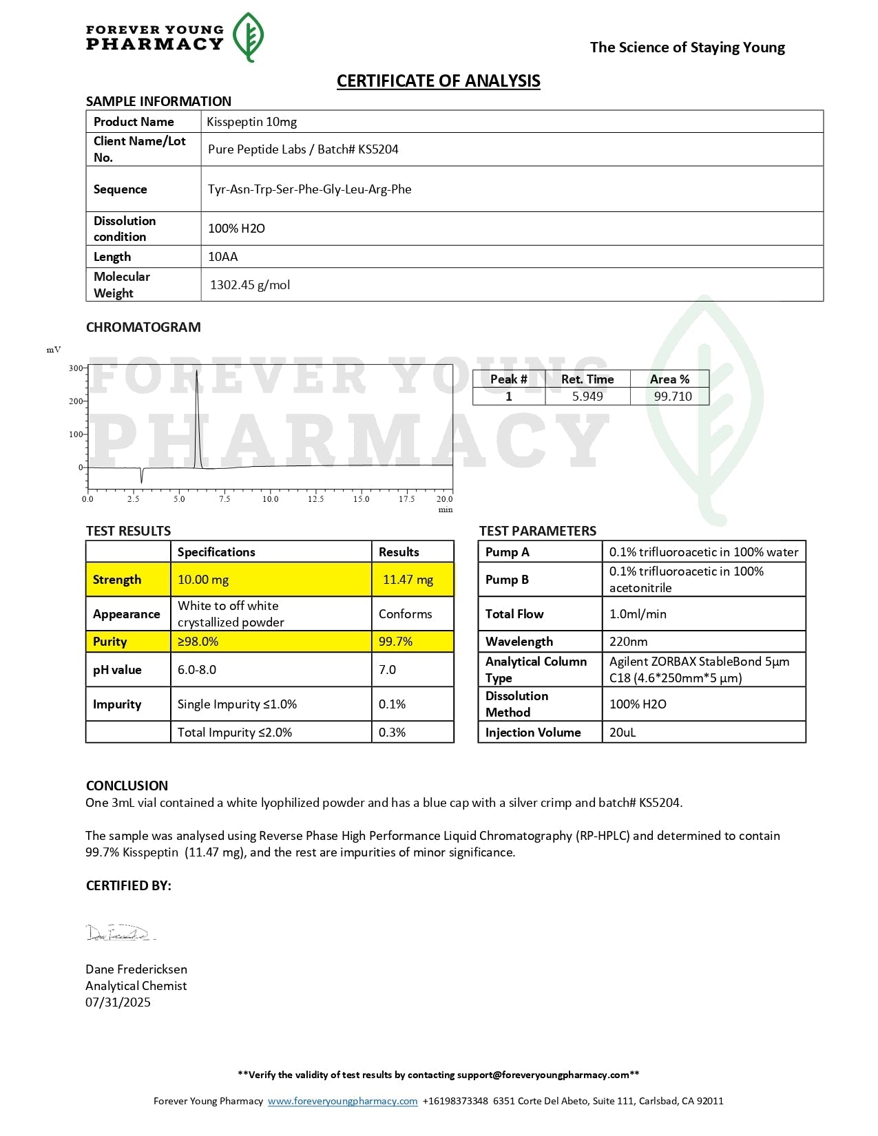 Kisspeptin - Pure Peptide Labs