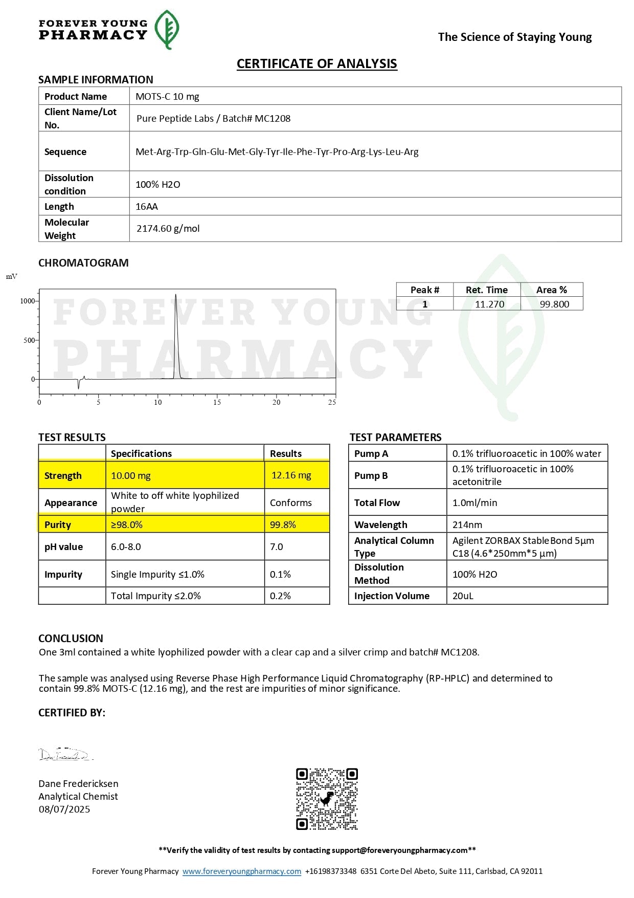 MOTS - C - Pure Peptide Labs