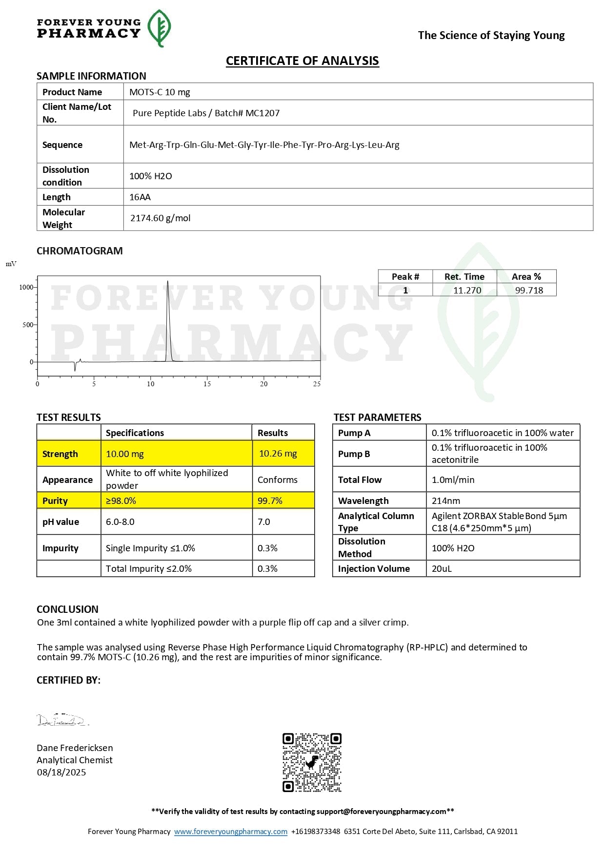 MOTS - C - Pure Peptide Labs