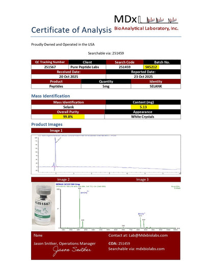 Selank - Pure Peptide Labs