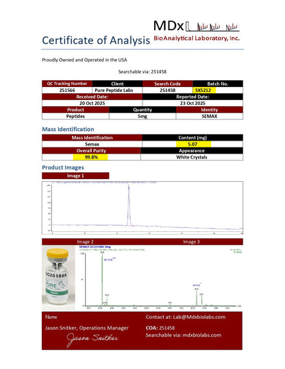 Semax - Pure Peptide Labs