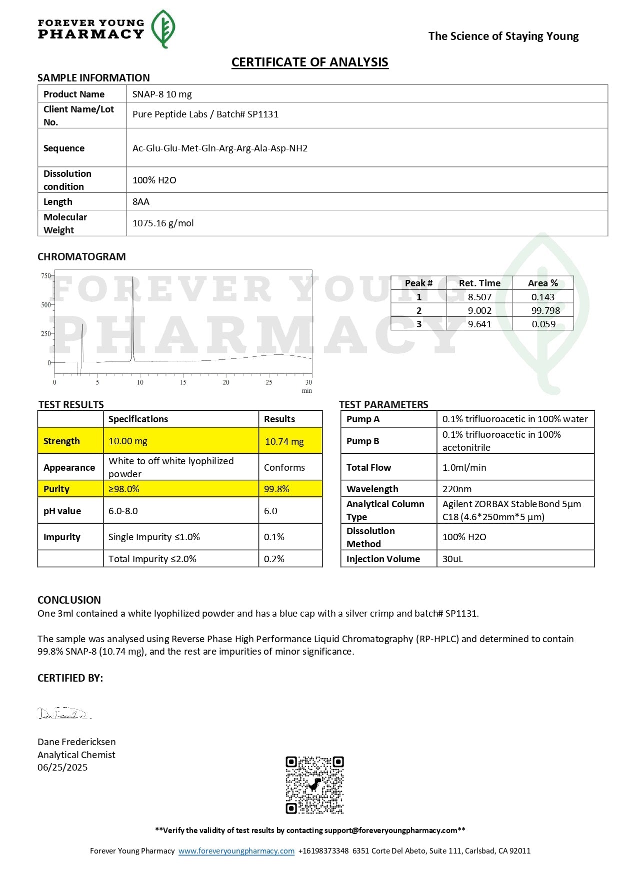 SNAP - 8 - Pure Peptide Labs